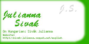 julianna sivak business card